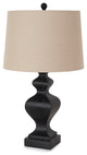 Set of 2 Black Curvy Base Table Lamps