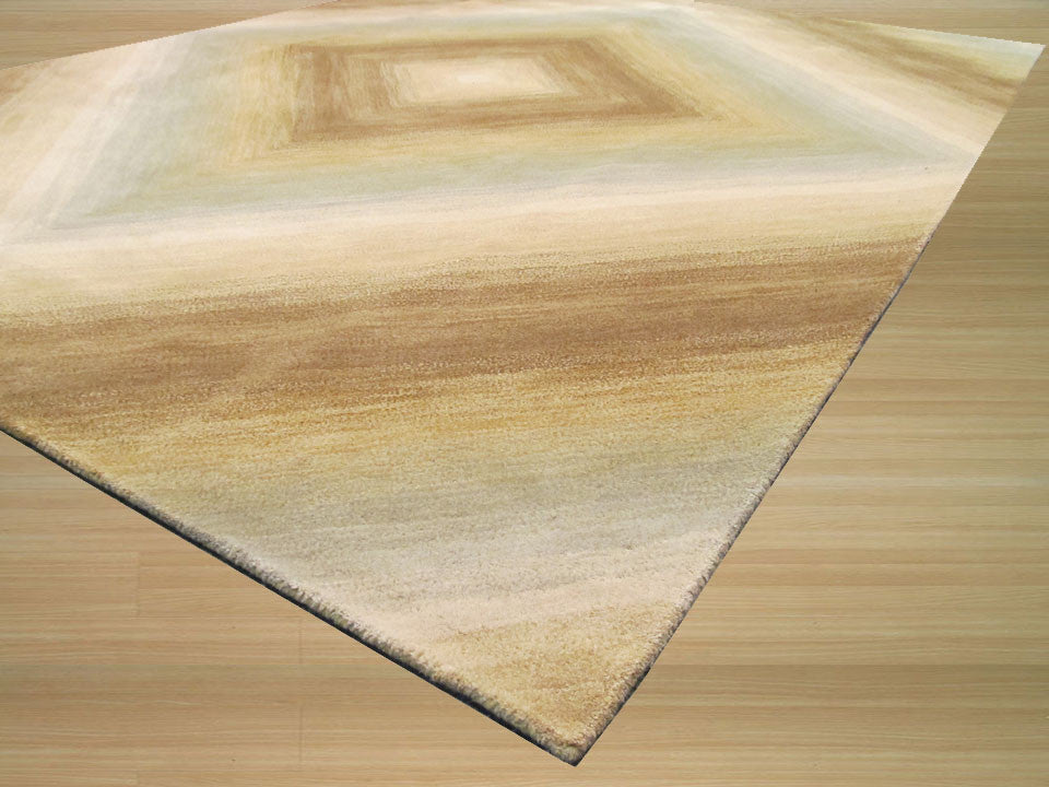 Orange Contemporary Abstract Tufetd Sands Area Rug