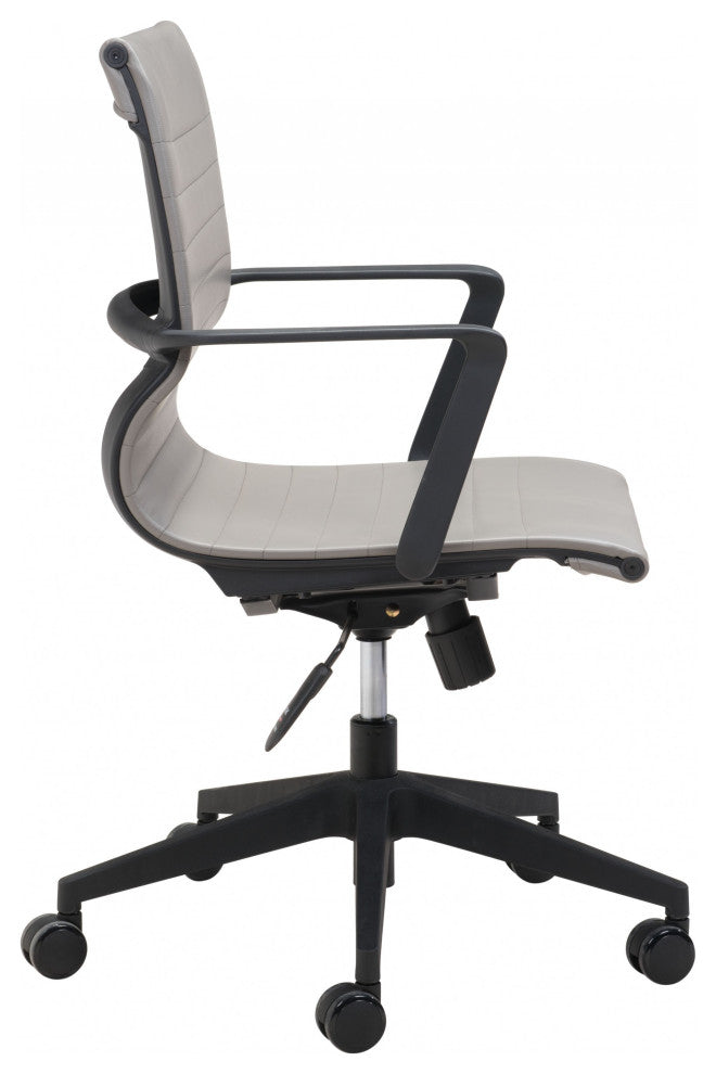 Mod Black and Gray Faux Leather Office Chair