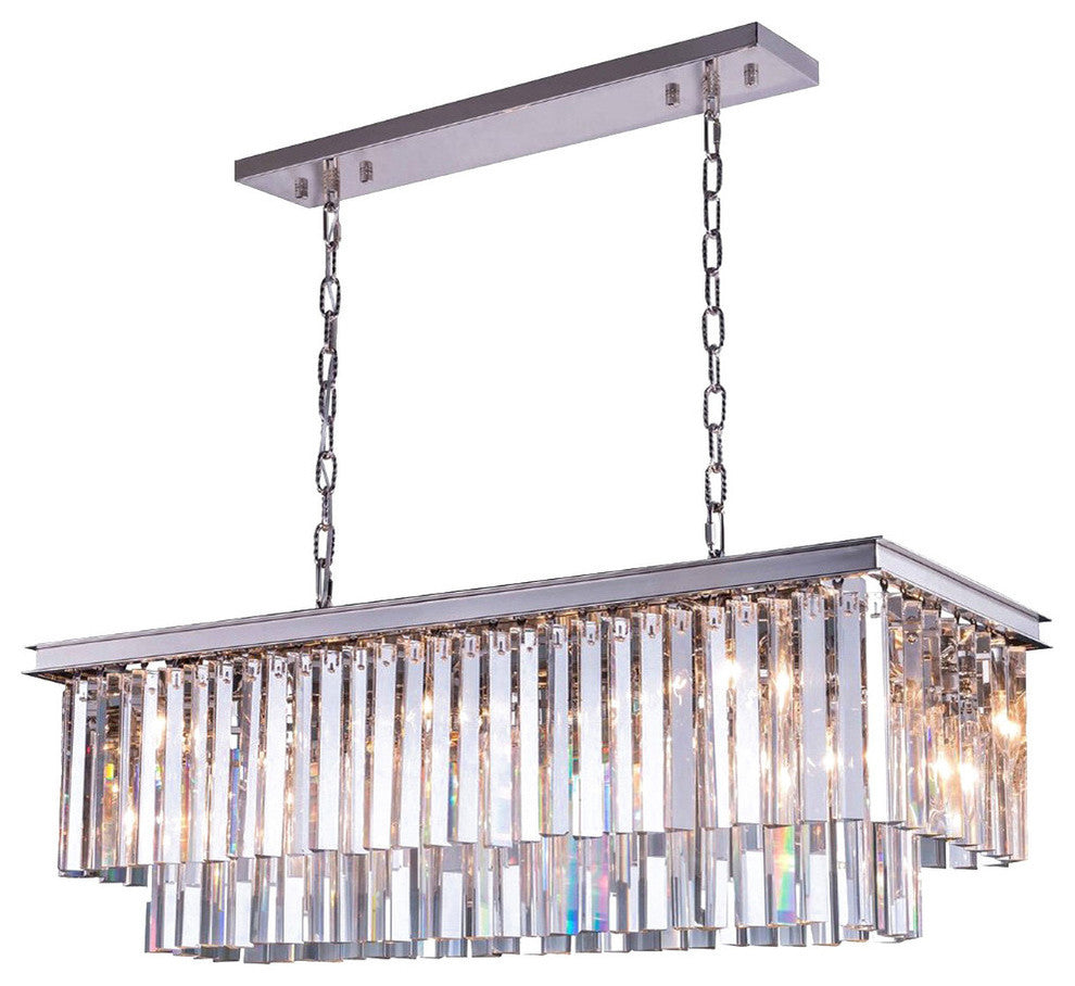 1404 Cambria Collection Pendant Lamp, Clear, Polished Nickel