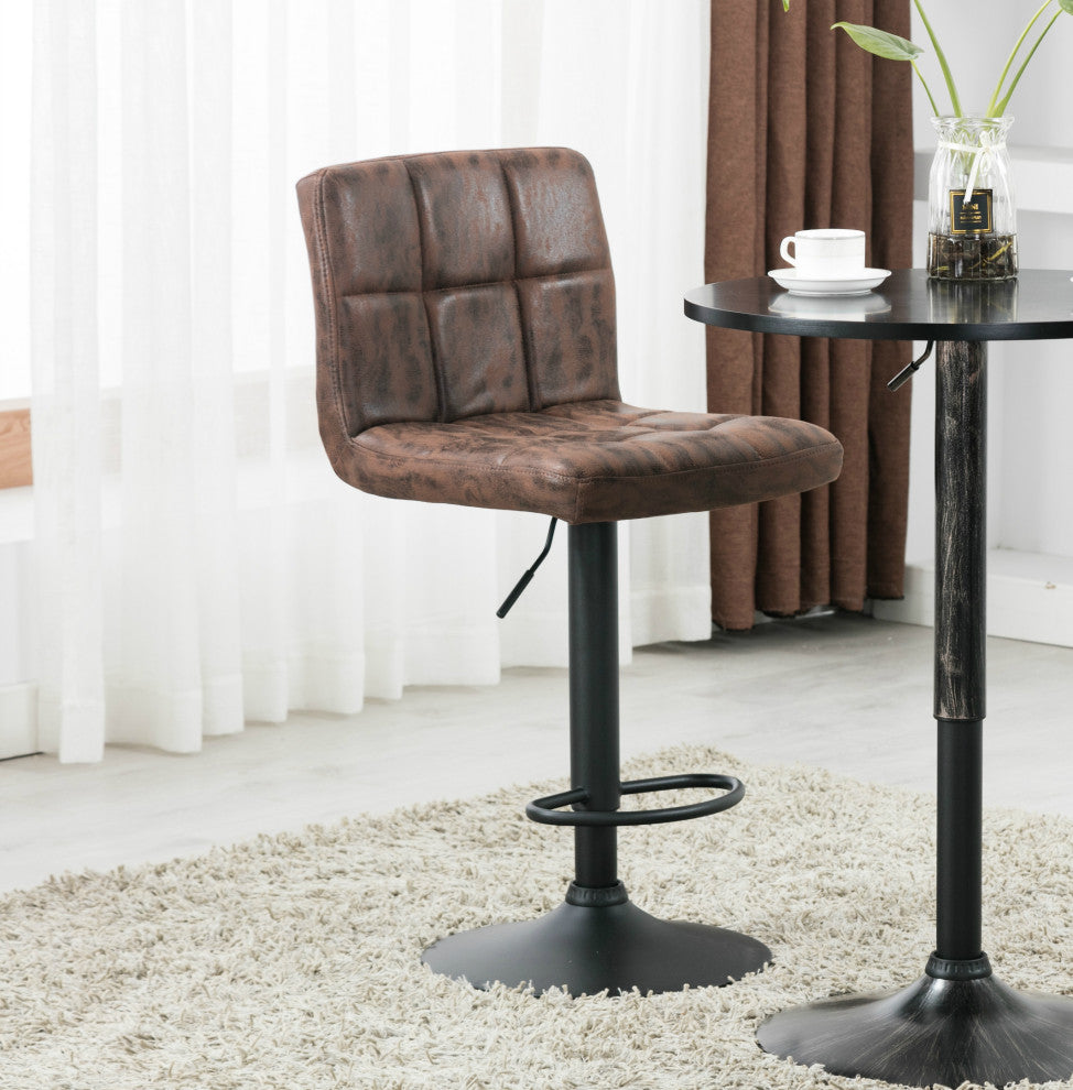 Adjustable Metal Bar Table, Golden Base, 24" Round