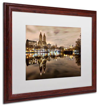 'Central Park West I' Matted Framed Canvas Art by David Ayash