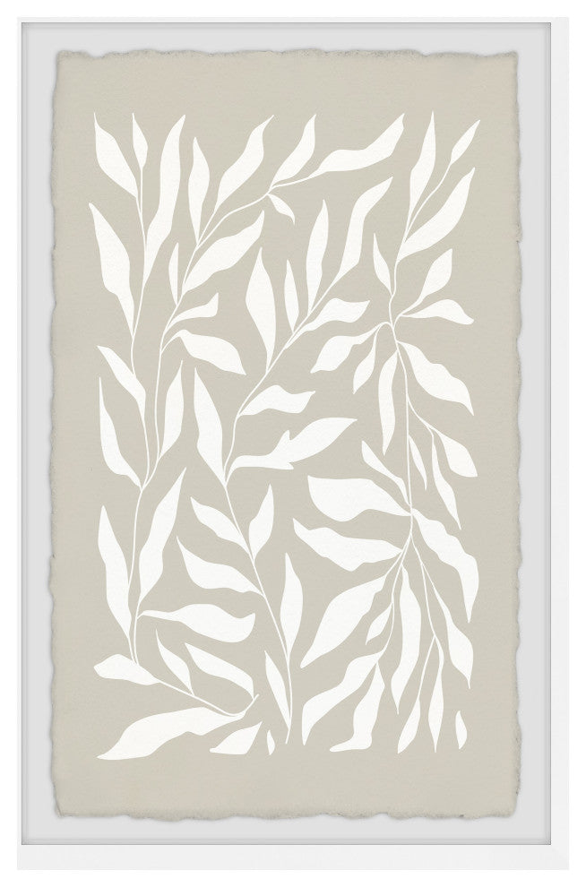 "Leaf Collage" Framed Painting Print, 20x30