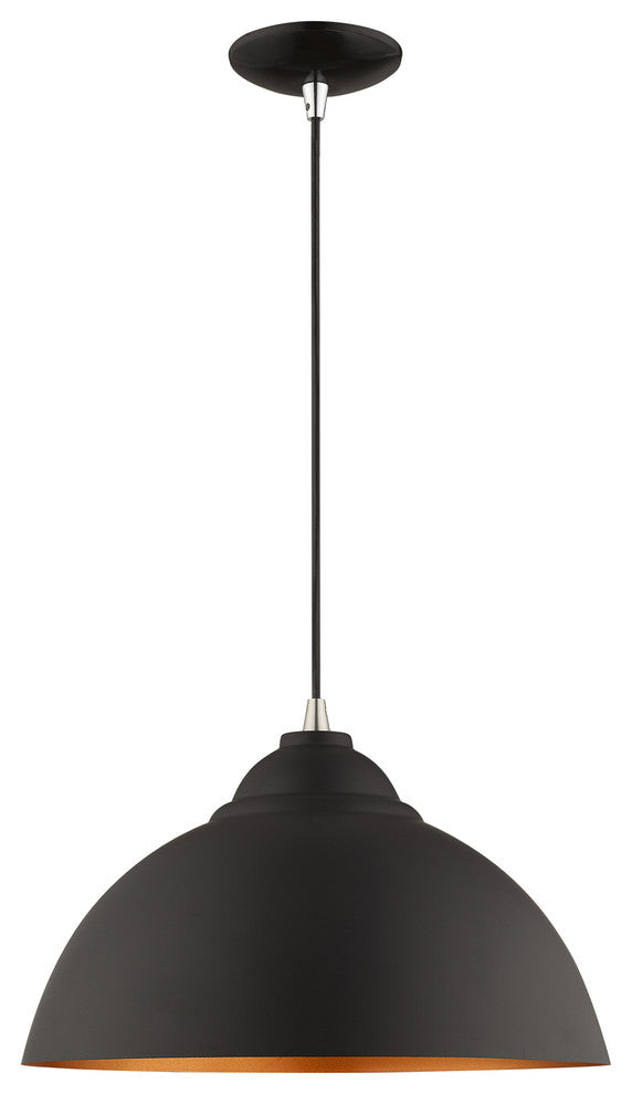 Livex Lighting Black 1-Light Mini Pendant