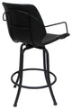 Swivel Metal Counter 26" 30" or 34" Bar Stool - Asheville, Black - Black, 34"