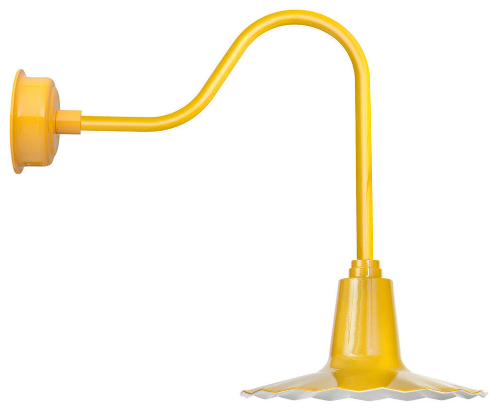20" Iris LED Wall Sconce Light With Sleek Arm, Yellow
