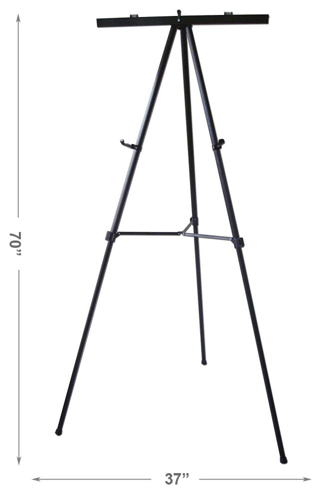 Lightweight Aluminum Flip-Chart Presentation Easel, Black