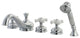 KS33315PX Roman Tub Faucet With Hand Shower, Polished Chrome