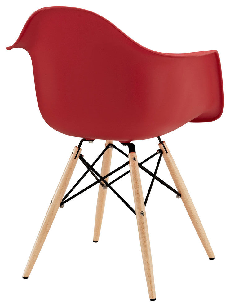 Modern Contemporary Kitchen Dining Armchair Red