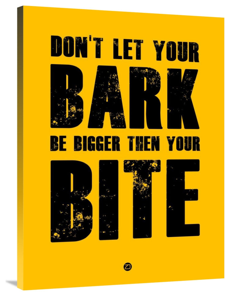 "Bark And Bite Poster Yellow" Fine Art Print