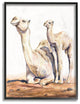 Cute Baby Camel Family Animal Watercolor Painting, 16"x20"