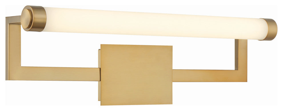 Crystorama Clinton 1 Light Vibrant Gold Bathroom Vanity