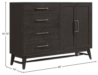 Bayside 4-Drawer Gentleman's Chest, Black