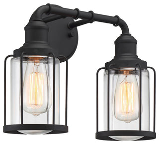 Quoizel LUD8615 2 Light 15"W Vanity Light - Earth Black