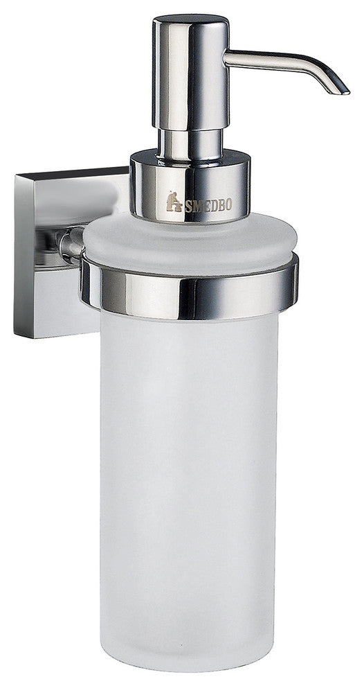 House Holder With Glass Soap Dispenser Chrome