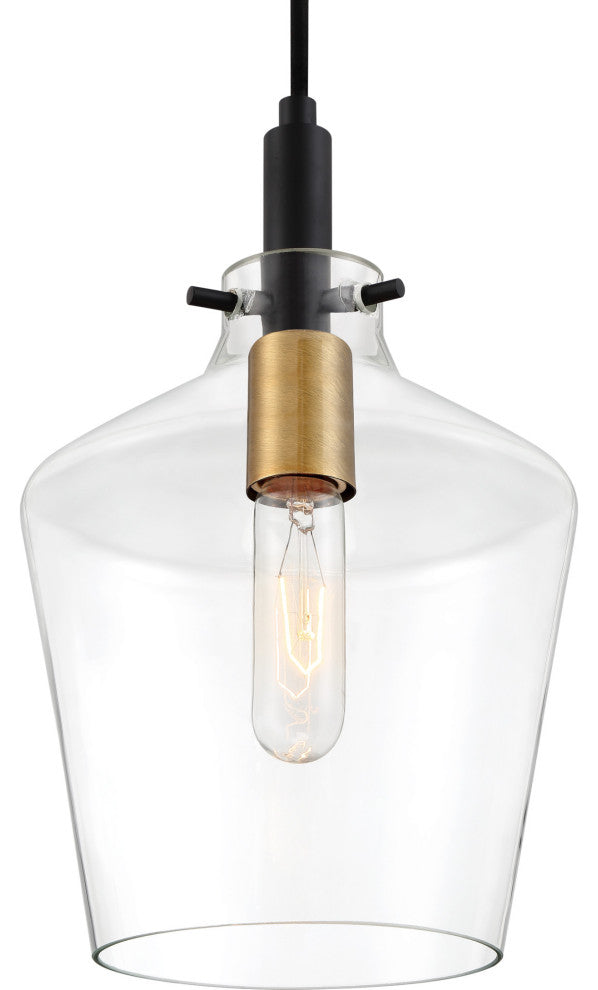 Quoizel JUN1508 June 1 Light 8"W Mini Pendant - Earth Black