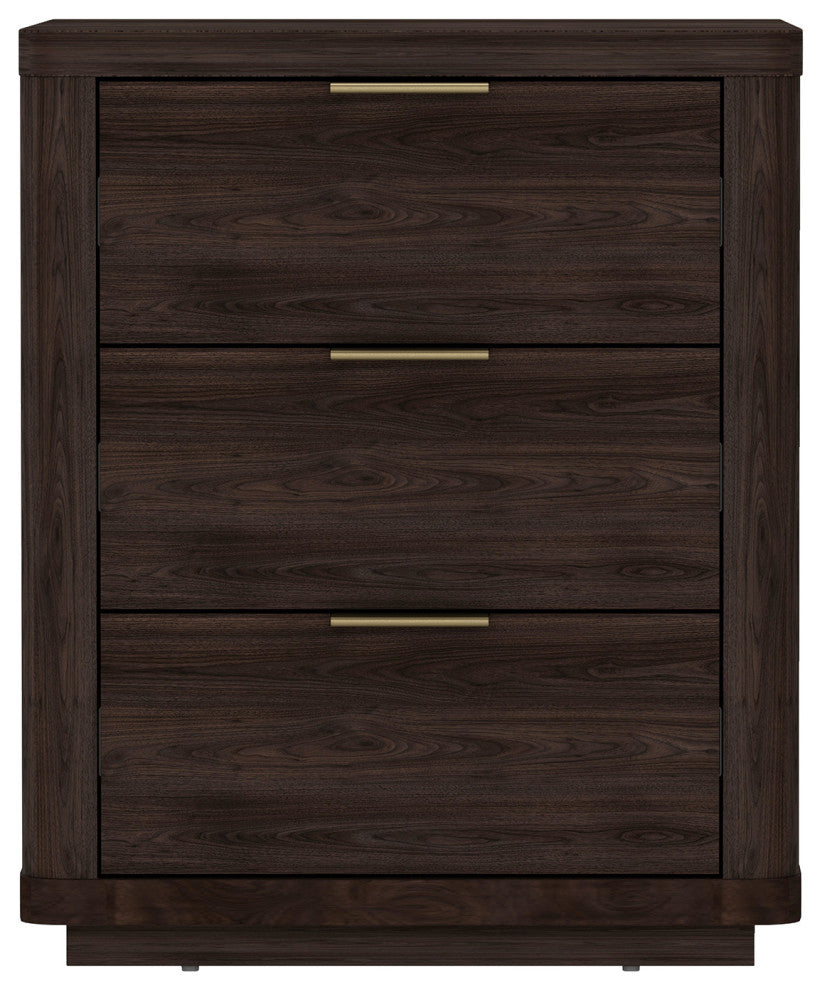 Manhattan Comfort Evelyn Nightstand, Brown, Single