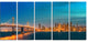 "San Francisco Skyline at Night" Cityscape Canvas Print60"x28", 5-Panels