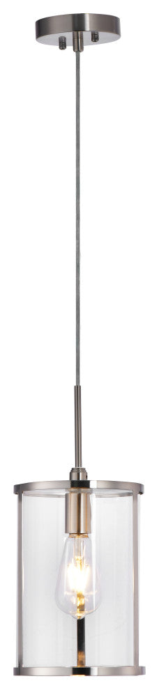 Lazzur Baise 1 Light 7" Satin Nickel Pendant