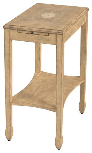 Gilbert Side Table, Black Licorice, Beige