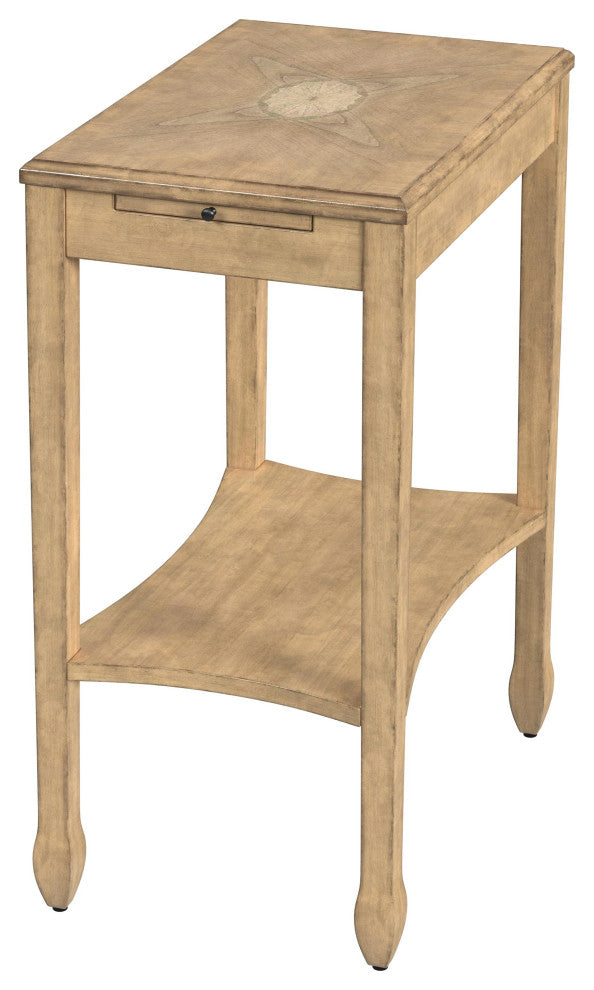 Gilbert Side Table, Black Licorice, Beige