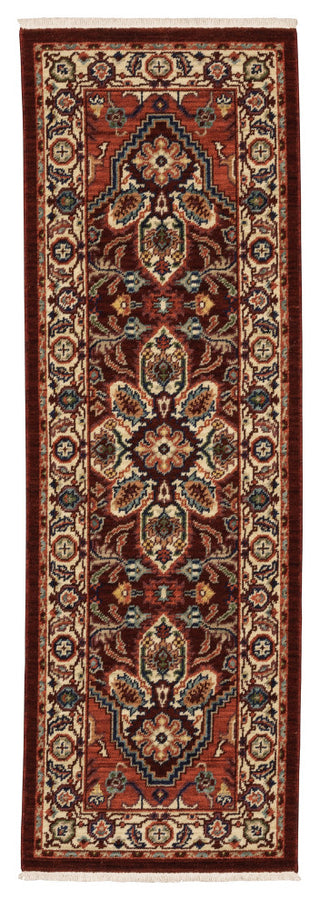 Oriental Weavers Lilihan 5502C Medallion Rug, Red, 5'3"x7'6"