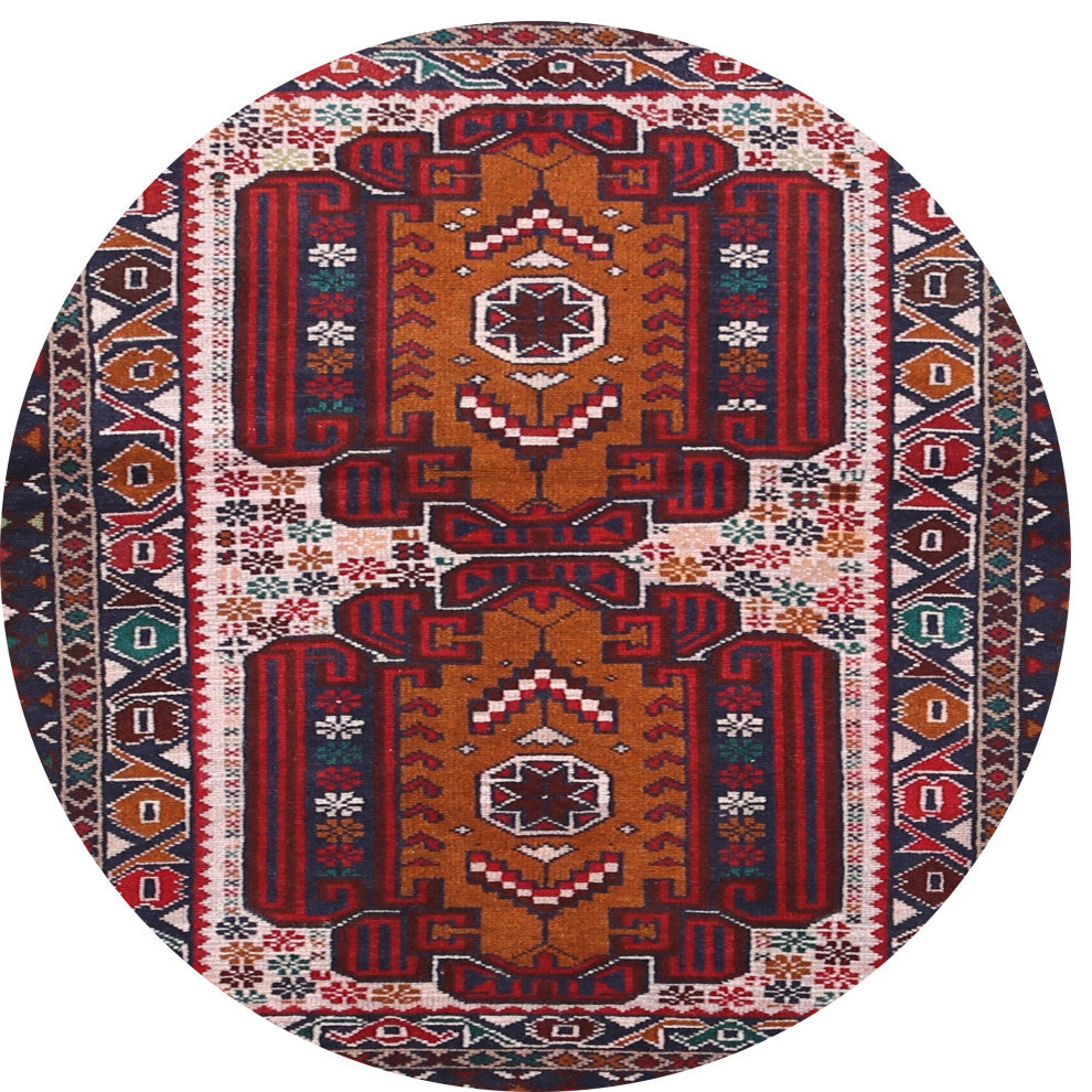 Ahgly Company Indoor Round Traditional Area Rugs, 3' Round