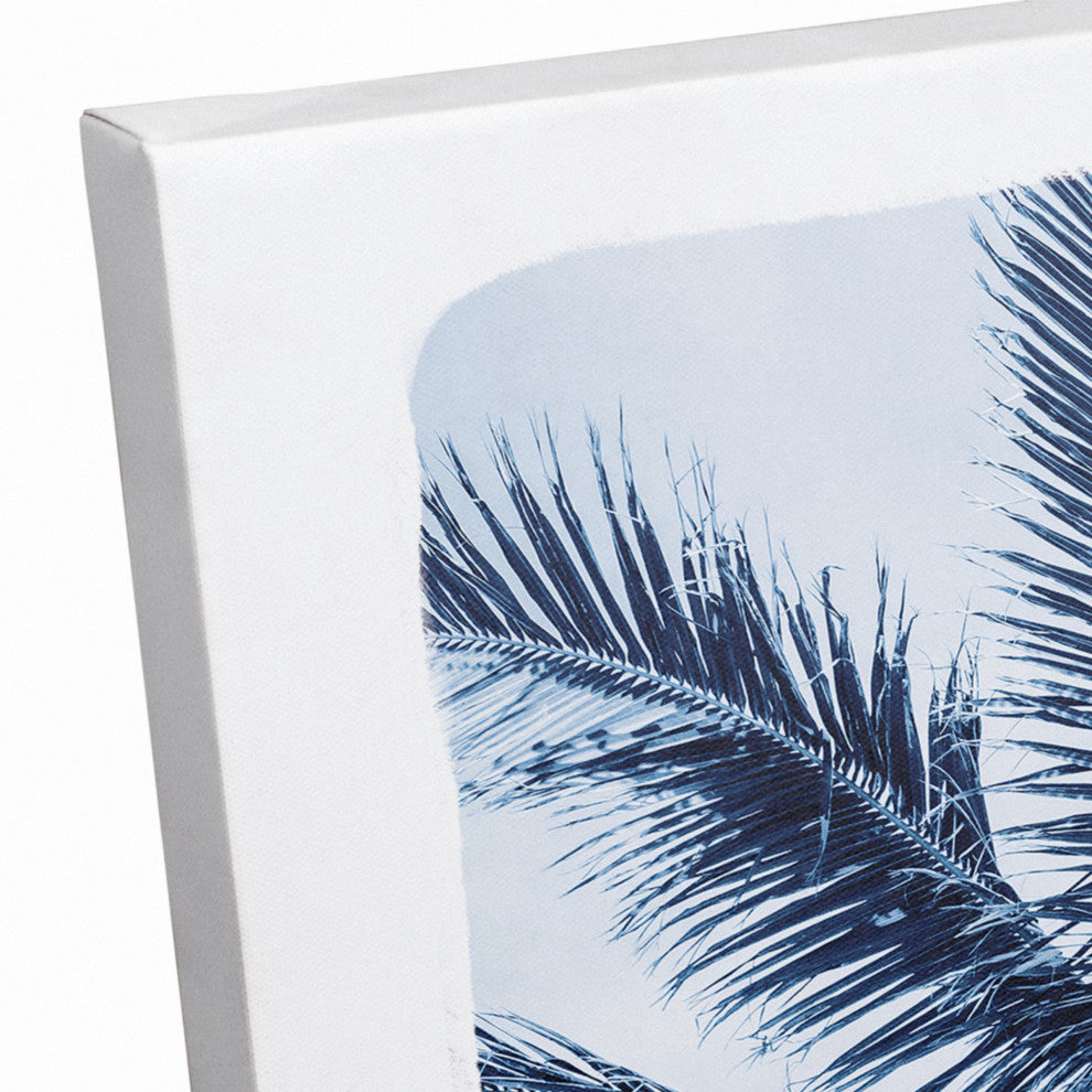 Navy Beach Palm 16x20 Canvas Wall Art