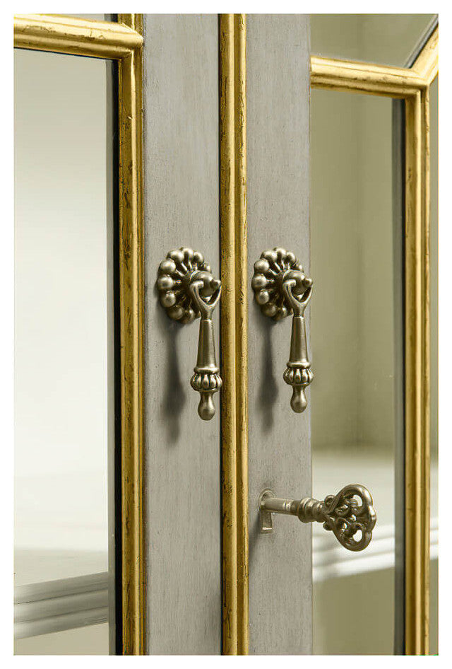 George III Parcel Gilt Secretary Bookcase