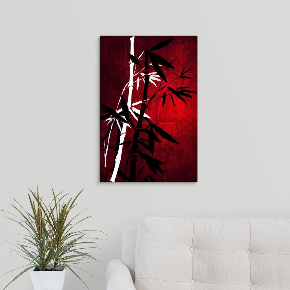 "Bamboo Style" Wrapped Canvas Art Print, 16"x24"x1.5"