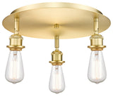 Innovations Ballston 3 11.75" Flush Mount Satin Gold