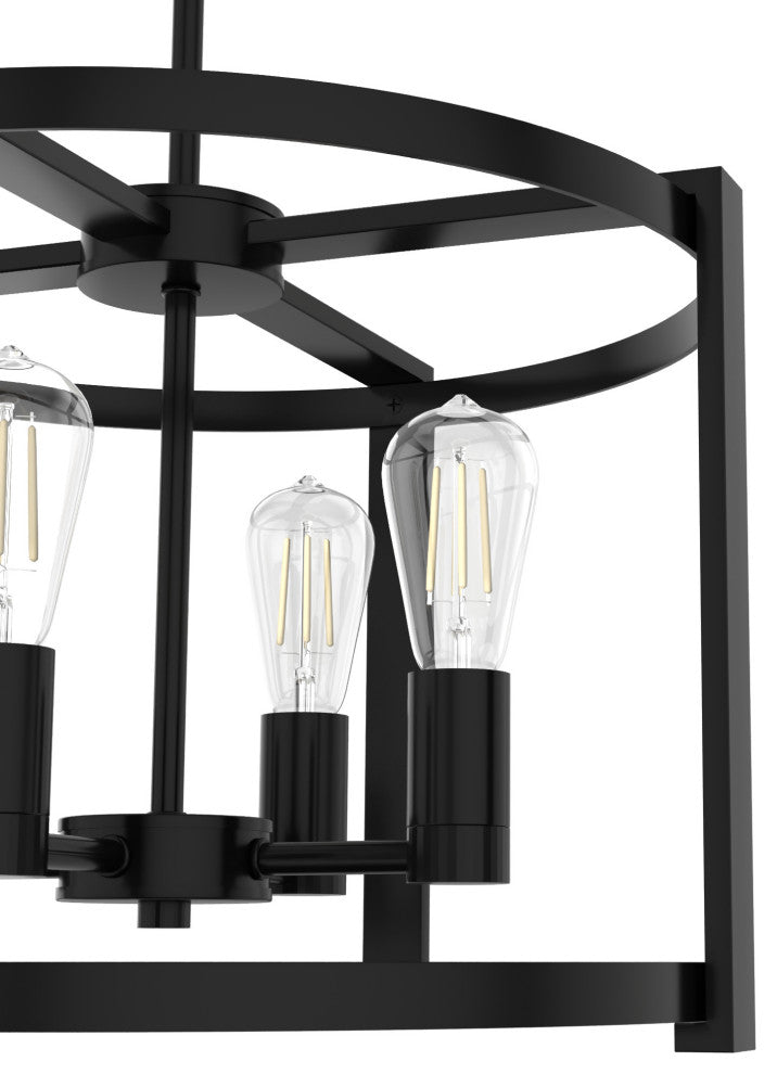 Hunter Astwood Matte Black 4-Light Chandelier