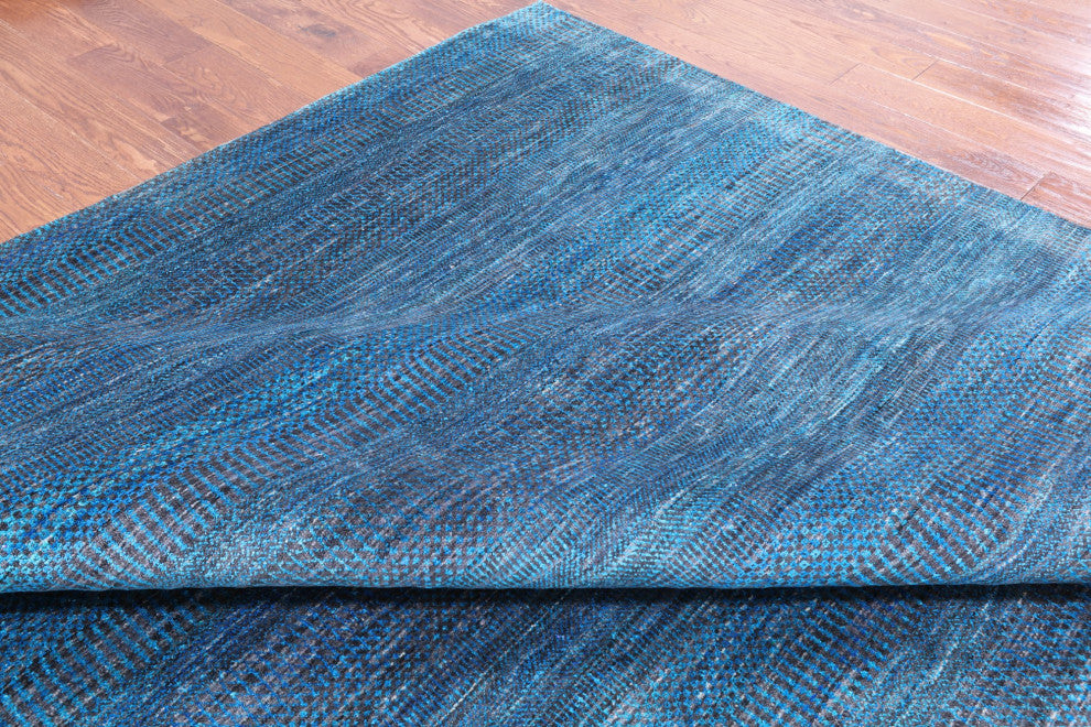 Wool and Silk Super Savannah Gabbeh Hand Knotted Rug 9' 0" X 17' 10"- Q6081