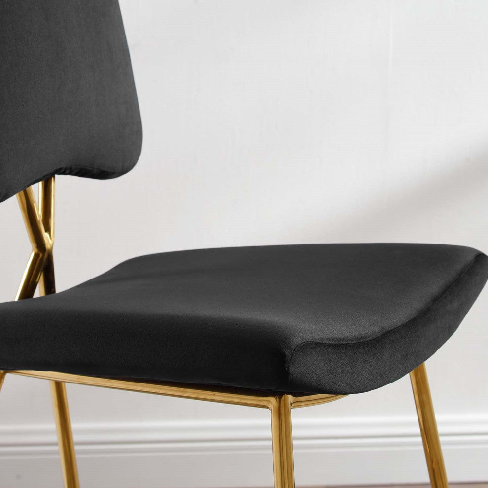 Black Velvet Gold Counter Stool, Paluch Noah Kitchen Counter Stool, Glam Luxe