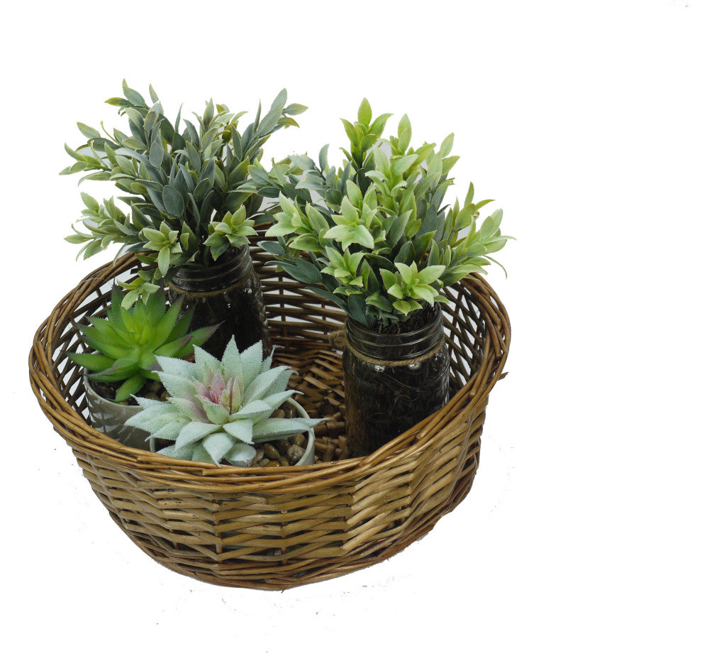 12" Honey Willow Round Tray