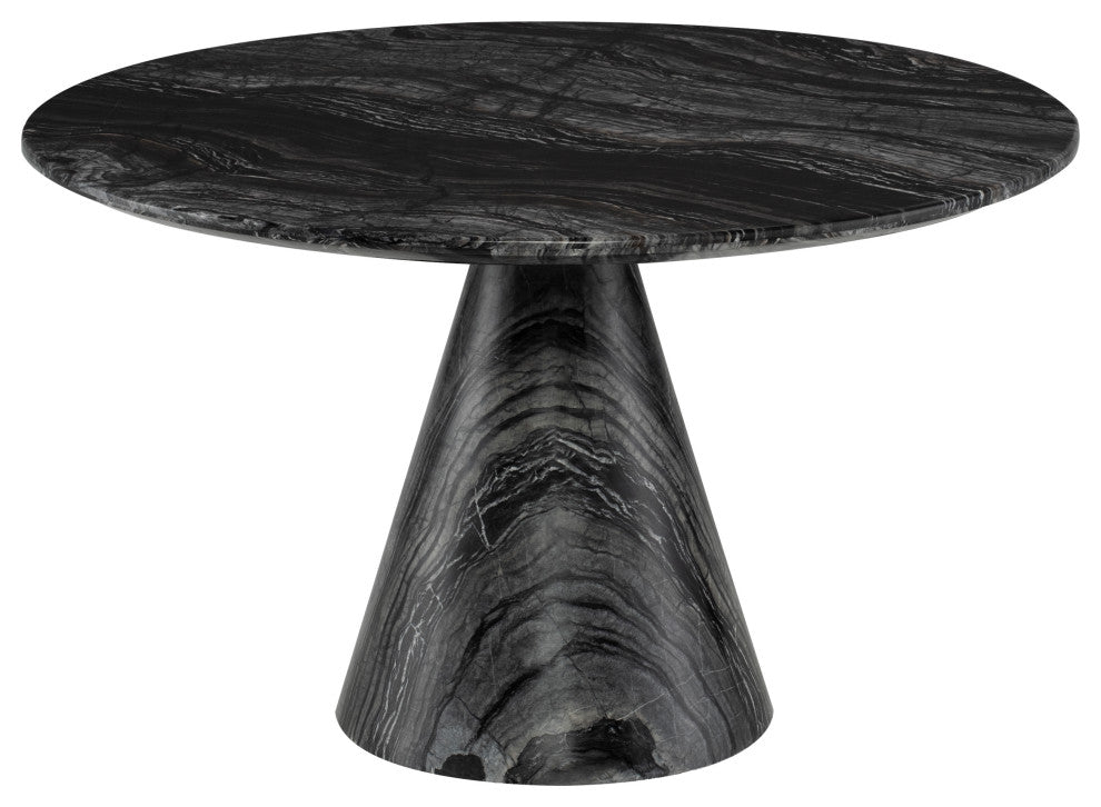Claudio Black Wood Vein Stone Coffee Table, HGNA589