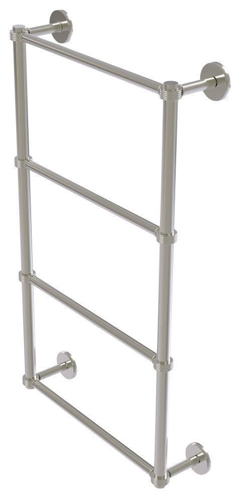 Prestige Skyline 4 Tier 30" Ladder Towel Bar, Groovy Detail, Satin Nickel