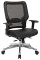Black Mesh Back Chair With Black Bonded Leather Seat