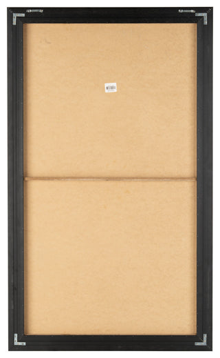 35X59, Hand Painted Textured Acrylic, White/Gold