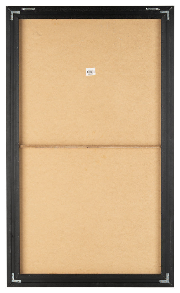 35X59, Hand Painted Textured Acrylic, White/Gold