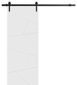 Barn Door 42 x 80 | Planum 0990 Painted White | 8FT
