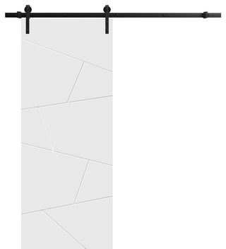 Barn Door 42 x 80 | Planum 0990 Painted White | 8FT