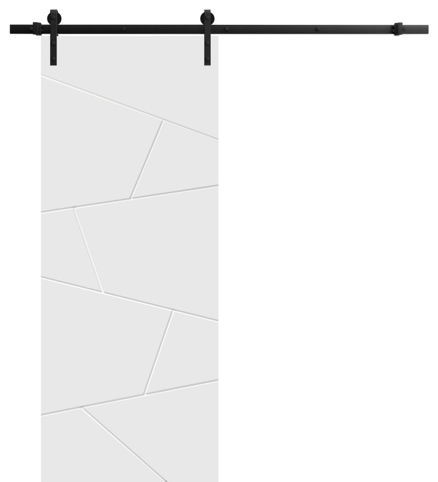 Barn Door 42 x 80 | Planum 0990 Painted White | 8FT