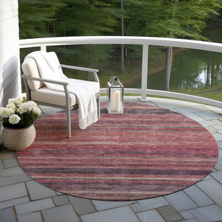 Machine Washable Indoor/Outdoor Chantille ACN1639 Paprika 8' x 8' Round Rug