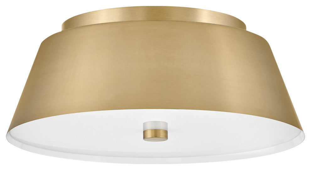 Lark 83513 Tess 2 Light 14"W Flush Mount Ceiling Fixture - Lacquered Brass