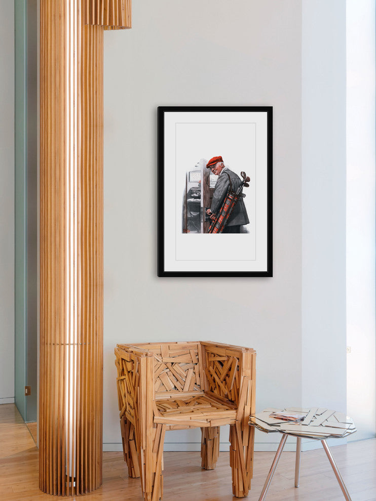 "Important Business" Framed Art Print by Norman Rockwell