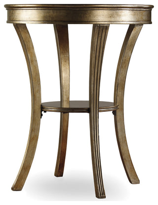 Sanctuary Round Mirrored Accent Table Visage