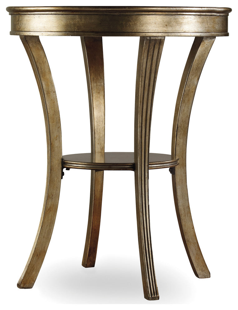 Sanctuary Round Mirrored Accent Table Visage