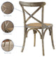 Gear Dining Side Chair Set of 4, Gray