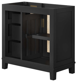 Dixie 36" Solid Wood Bathroom Vanity Cabinet, Sink Basin Not Included, Black